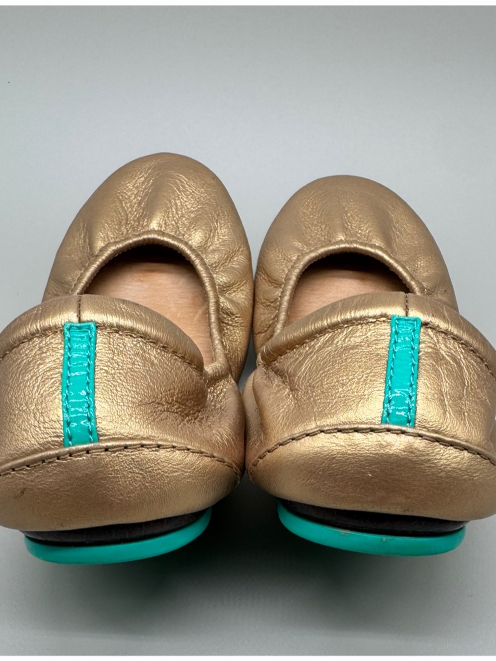 Tieks Women's Metallic Gold Ballet Flats Size 7 - Picture 5 of 6